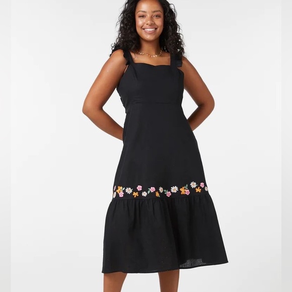 Modcloth Princess Highway Fancy a Frolic Floral Embroidered Midi Dress - Picture 4 of 16